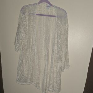 LuLaRoe Lace Swim Coverup - Cream
